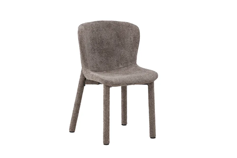 VENTURE DESIGN Astoria spisebordsstol - brun bouclé stof