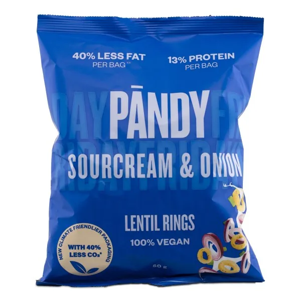 Pandy Linsechips, Sourcream & Onion Rings, 50 g
