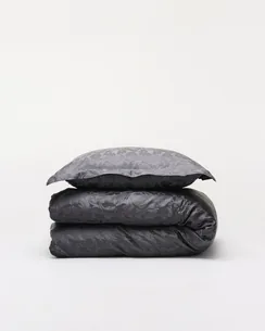 Silkesengetøj jacquardvævet grå