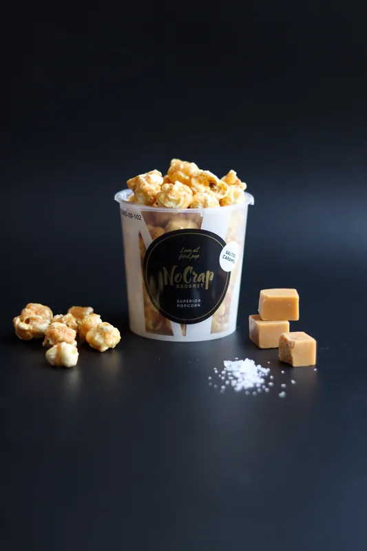 Popcorn med saltkaramel - NoCrap Gourmet