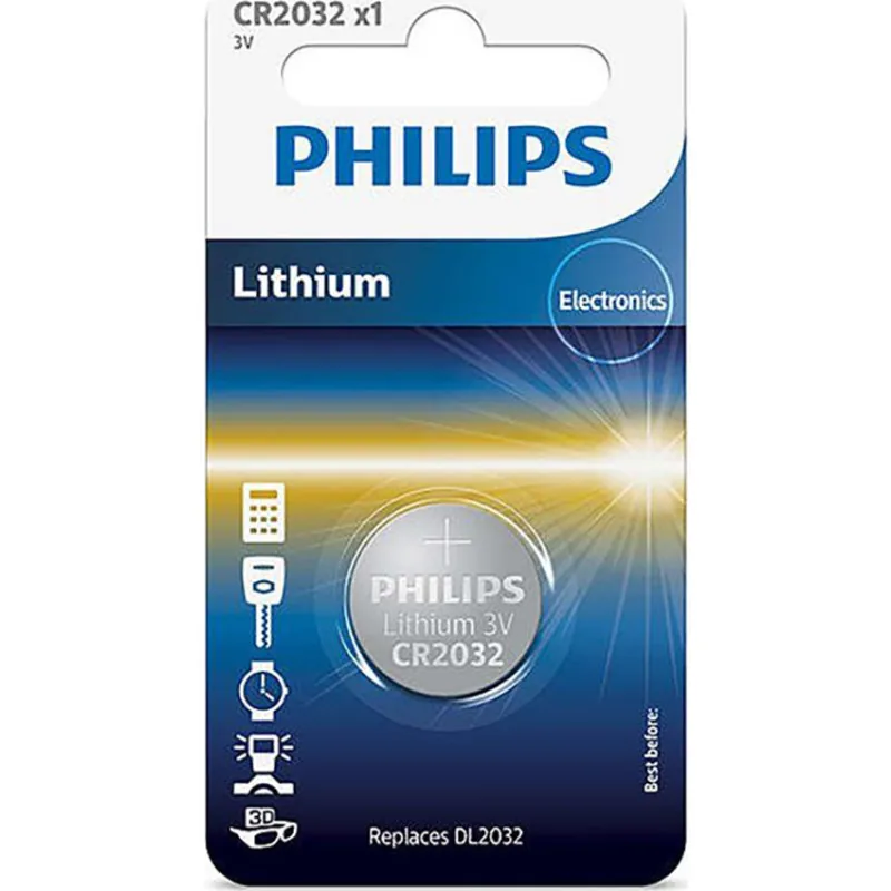 Philips Knapcellebatterier CR2032, 20 stk.