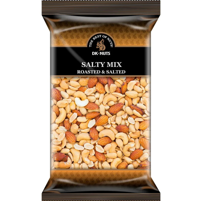 DK-Nuts Salty mix, stor pose (sort emballage)