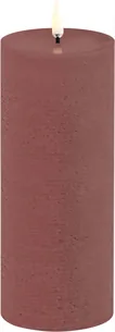 LED Pillar Candle, Terracotta, Rustic, 7,8x20,3 cm