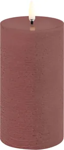 LED Pillar Candle, Terracotta, Rustic, 7,8x15,2 cm