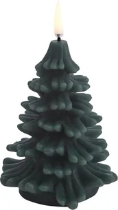 LED Candle Christmas Tree, Pine Green, Smooth, 9x12 cm 2/12