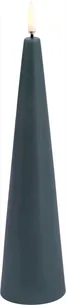 LED Cone Candle, Pine Green, Smooth, 5,8x21,5 cm