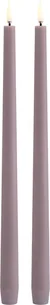 LED Taper Candle, Light Lavender, Smooth, 2,3x32 cm / 2pack