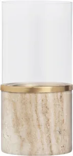 Marble Lantern, Beige, 8x17,1 cm
