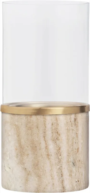 Marble Lantern, Beige, 8x17,1 cm