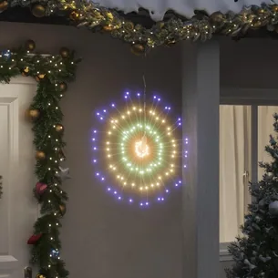 Starburst-lysdekoration med 140 LED'er - 17 cm, flerfarvet