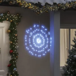 Starburst-lysdekoration 4 stk. 140 LED 17 cm - kold hvid