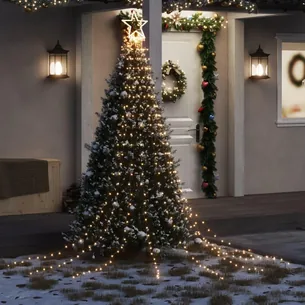 Juletræslys 320 LED 375 cm varm hvid