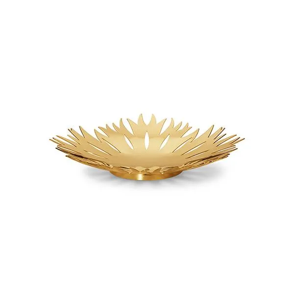 Georg Jensen jul 2020 isblomst skål, mellem - Stål belagt med 18 kt guld  : Erling Christensen Møbler