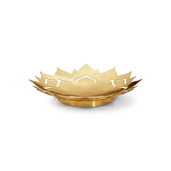 Georg Jensen jul 2020 isblomst skål, lille - Stål belagt med 18 kt guld  : Erling Christensen Møbler