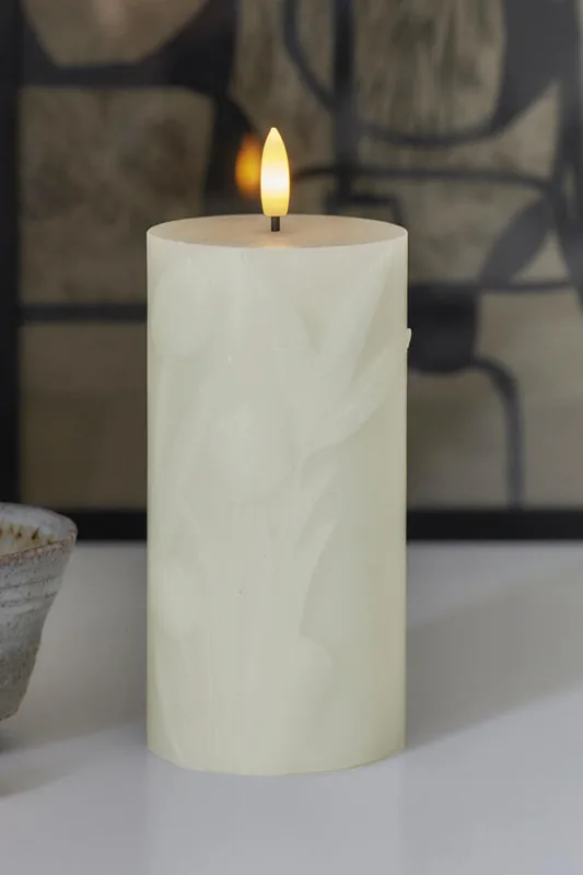 Tulisa LED stearinlys - creme