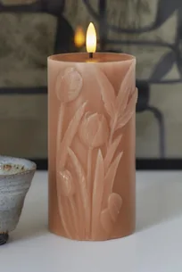 Tulisa LED stearinlys - Caramel