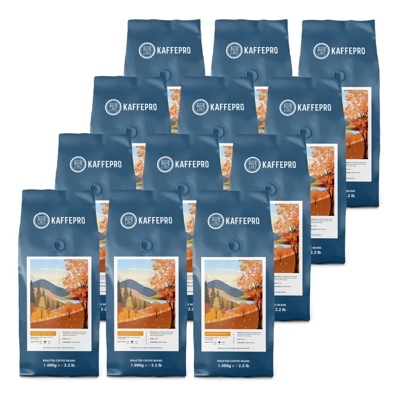 Golden Harvest kaffebønner, mellemristet 100% Arabica (1 kg) (12 stk.)