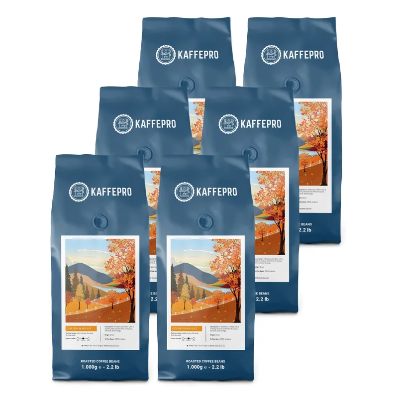 Golden Harvest kaffebønner, mellemristet 100% Arabica (1 kg) (6 stk.)