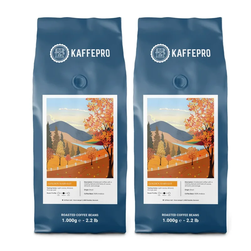 Golden Harvest kaffebønner, mellemristet 100% Arabica (1 kg) (2 stk.)