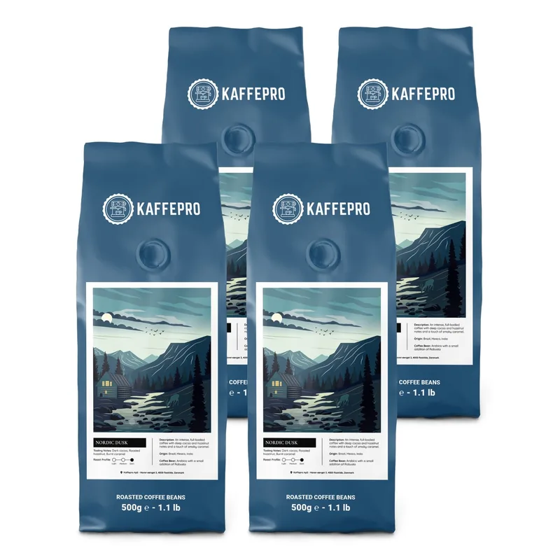 Nordic Dawn kaffebønner, mørkristet (500 gram) (4 stk.)