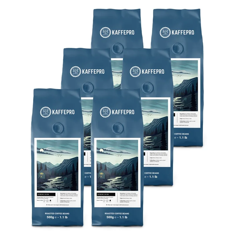 Nordic Dawn kaffebønner, mørkristet (500 gram) (6 stk.)