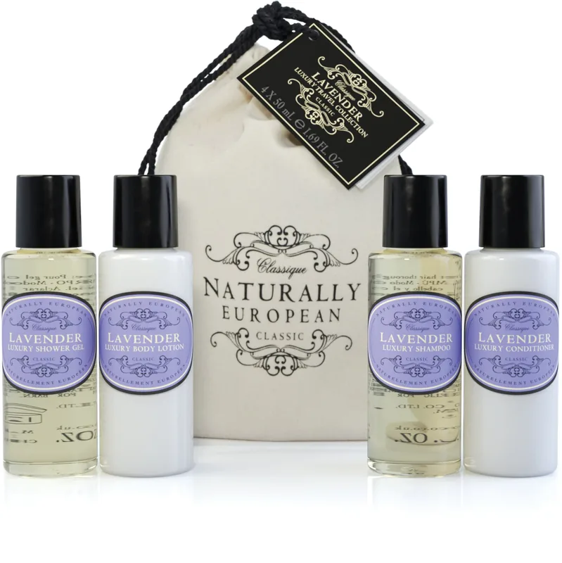 Travel Sæt Lavendel 4x50ml - Luksus Rejse Toiletartikler