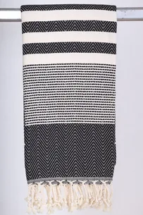 Hamam Vinter Joanna Sort - 50 * 100 cm Gæstehåndklæde