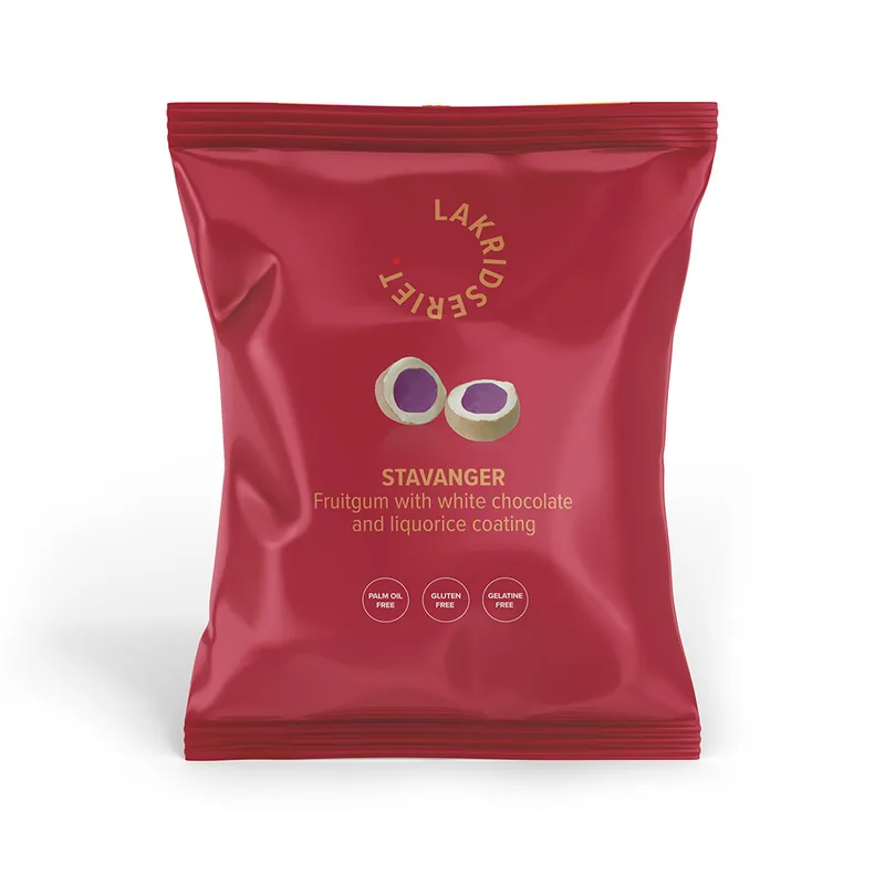 Stavanger - Skovbærvingummi m/ hvid chokolade & lakrids - 95g