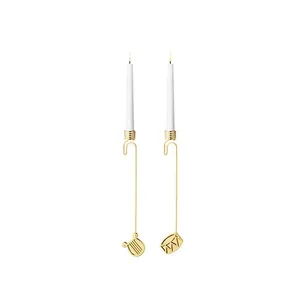 Georg Jensen 2026 Lyseholder, harpe & tromme - Forgyldt  : Erling Christensen Møbler