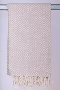 Hamam Jenny Diamond Beige - 130 * 200 cm Plaid