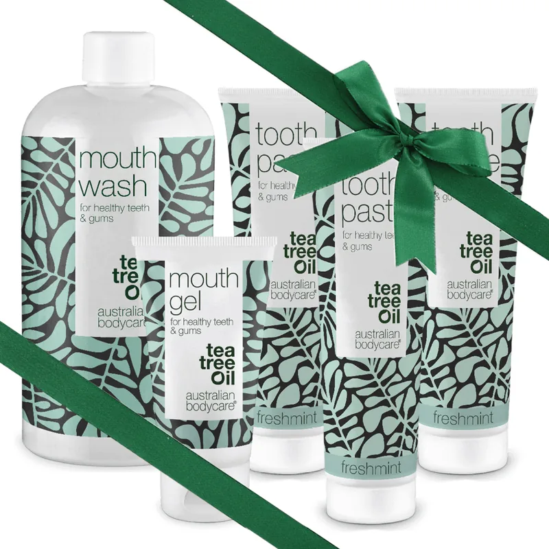 Gave til morfar â Mundpleje 5 produkter med Tea Tree Oil - Fresh Mint