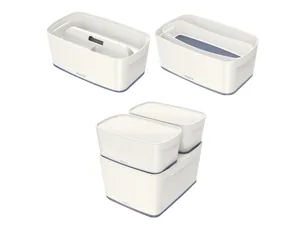 Leitz MyBox Small Opbevaringsboks Hvid, 4 stk.