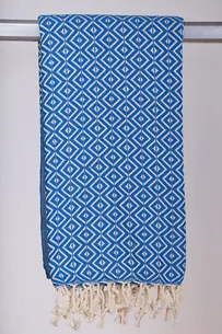 Hamam Jenny Diamond blå - 200 * 220 cm Sengetæppe