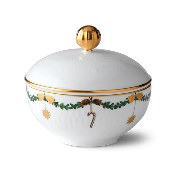 Royal Copenhagen Stjerne Riflet Jul sukkerskål - 15 cl  : Erling Christensen Møbler
