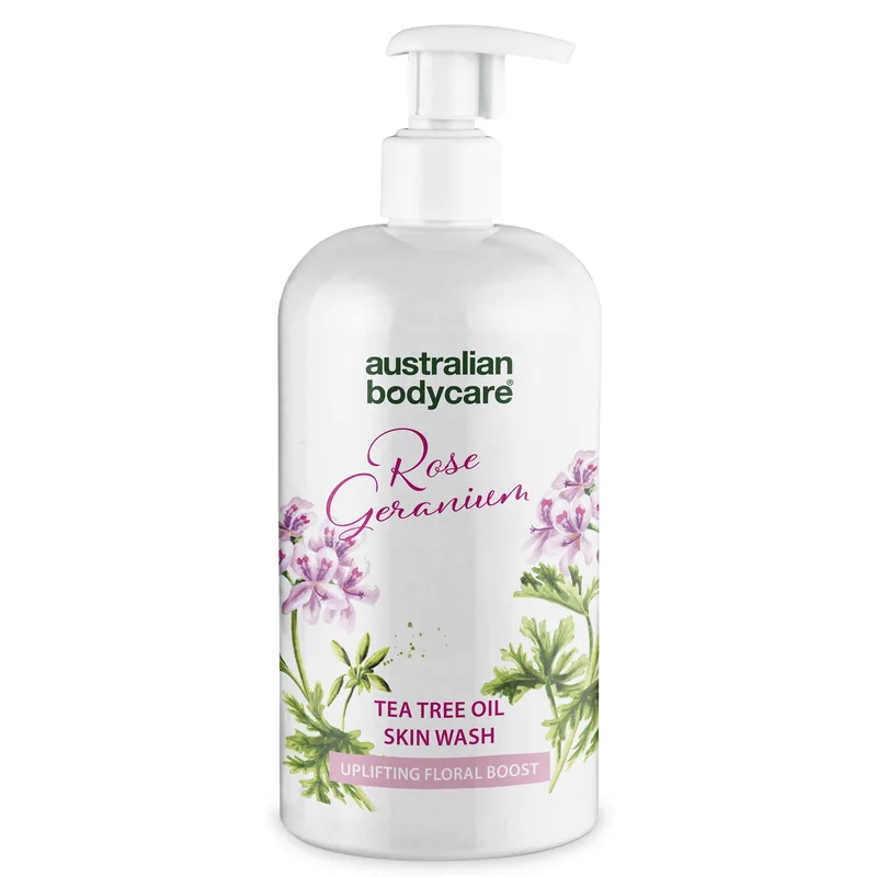 Professionel Rose Skin Wash â Dybderensende professionel showergel med Tea Tree Oil og Rose Geranium - 1000 ml