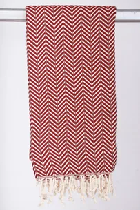 Hamam Jenny Sildeben Bordeaux rød - 50 * 100 cm Gæstehåndklæde