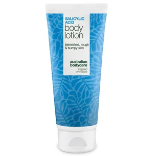 Body Lotion med salicylsyre  -  mod bumser og tør hud â Body lotion med salicylsyre eksfolierer, fugter og reducerer bumser, uren hud og tørre områder. Perfekt til daglig hudpleje. - 200 ml / 3 stk.