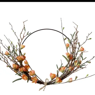 Fleur Krans på Ring Ø30 cm Peach - Kunstige Blomster | Chic Antique