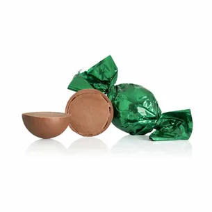 Fyldte chokoladekugler m/ nougat - Mørkegrøn - 1 kg