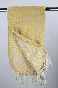 Hamam Double sided Sildeben gul, lille eller stor - 50 * 100 cm Gæstehåndklæde