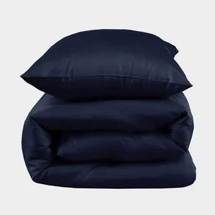 Bambus sengetøj navy 140x220