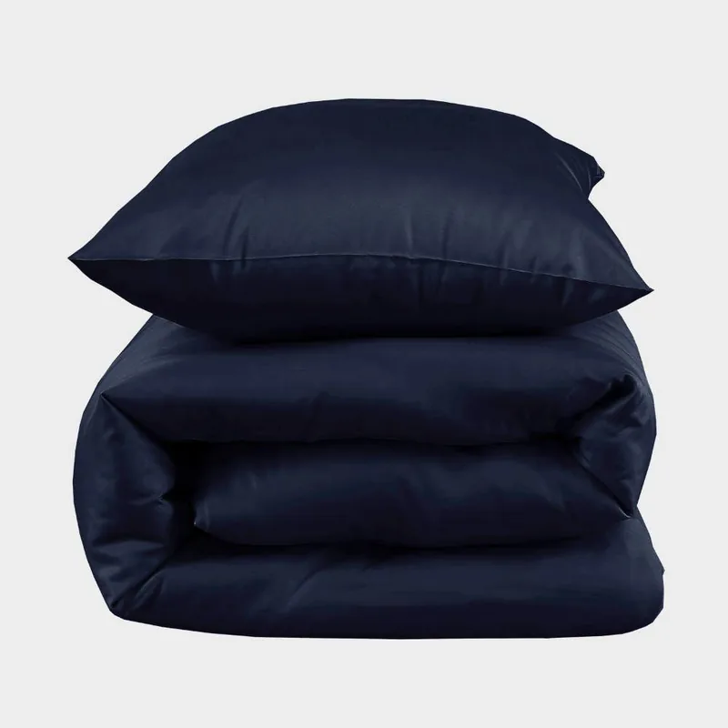 Bambus sengetøj navy 140x220