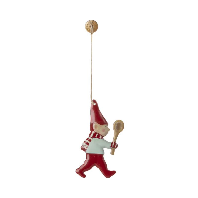 Nisse m/ ske metalornament - Maileg