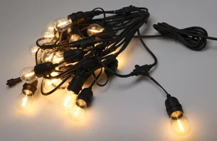 Lyskæde 20 x LED pære, varm hvid, 12,5m