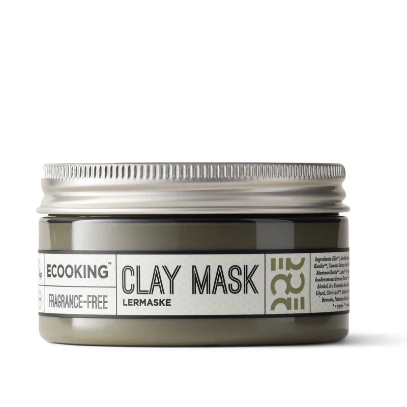Lermaske (Clay Mask) 100 ml â Parfumefri lermaske mod urenheder og store porer, der renser huden i dybden, mindsker hudorme og holder fedtet hud mat