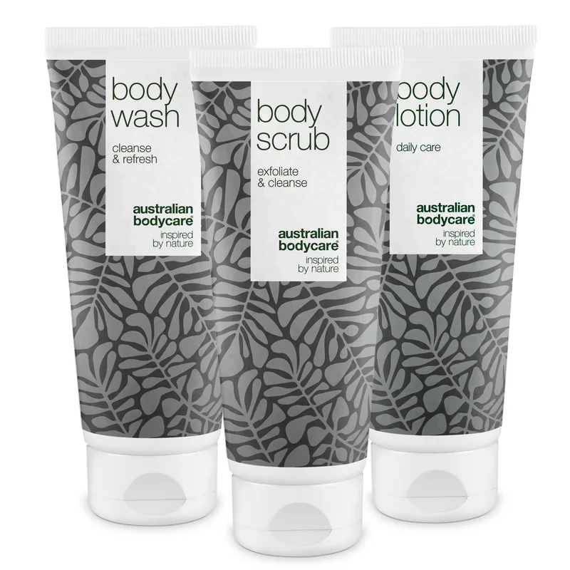 Bumser, uren hud på ryggen eller ballerne â 3 produkter med naturlig Tea Tree Oil