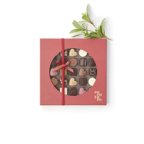 25 stykker fyldte chokolader i rød Cocoture æske - 225g