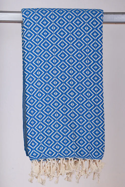 Hamam Jenny Diamond blå - 130 * 200 cm Plaid