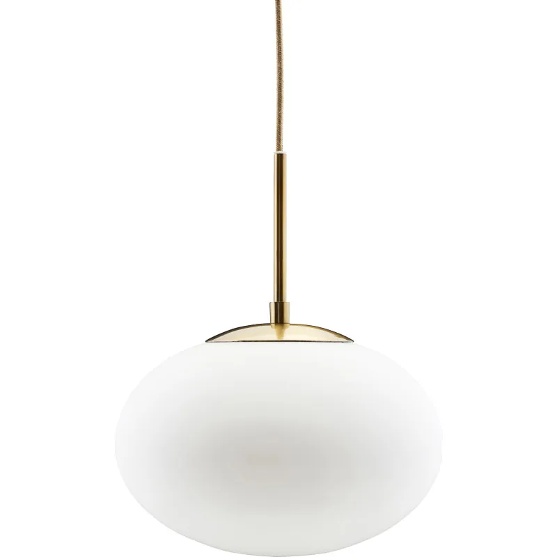 House Doctor Opal Pendel Ø30cm Hvid/Messing, 4 stk.