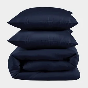 Bambus sengetøj navy 200x200